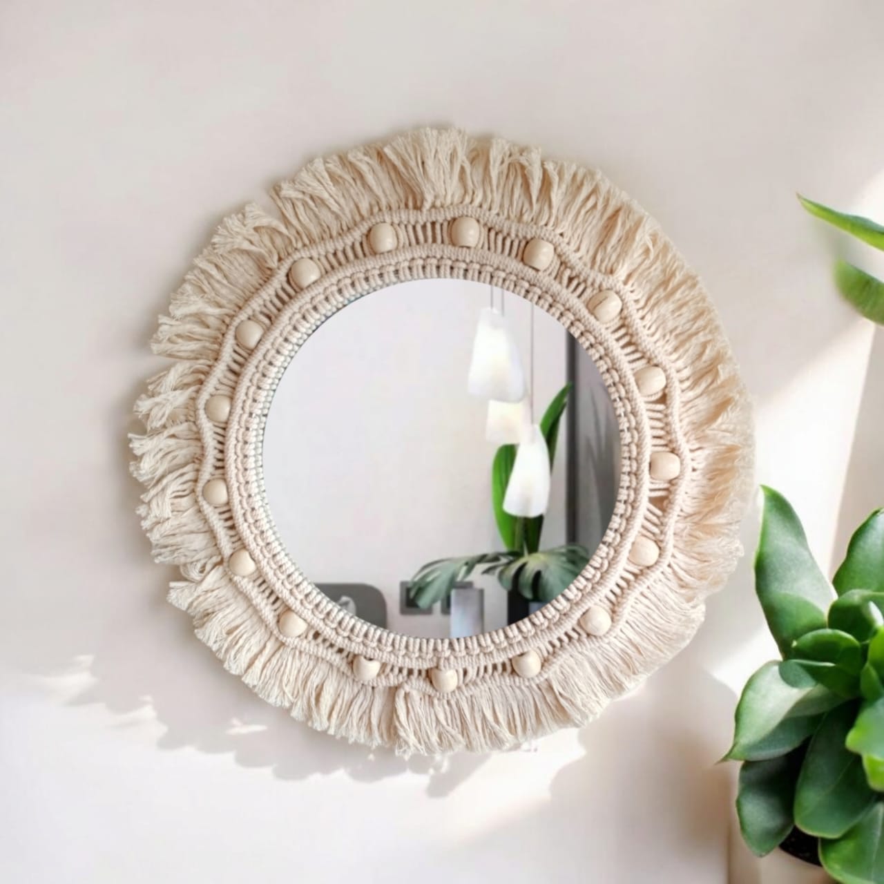 Macrame Mirror Round (16inch)